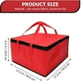 thumbnail image 3 of Insulated Food Grocery Delivery Bag Pizza Warmer Bag Picnic Cooler Bag Transport Bag for Hot Food Delivery Drink Carriers,Red, 3 of 9
