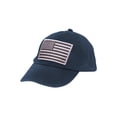 thumbnail image 2 of Youth Sized USA Adjustable Unstructured Hat - Navy, 2 of 2