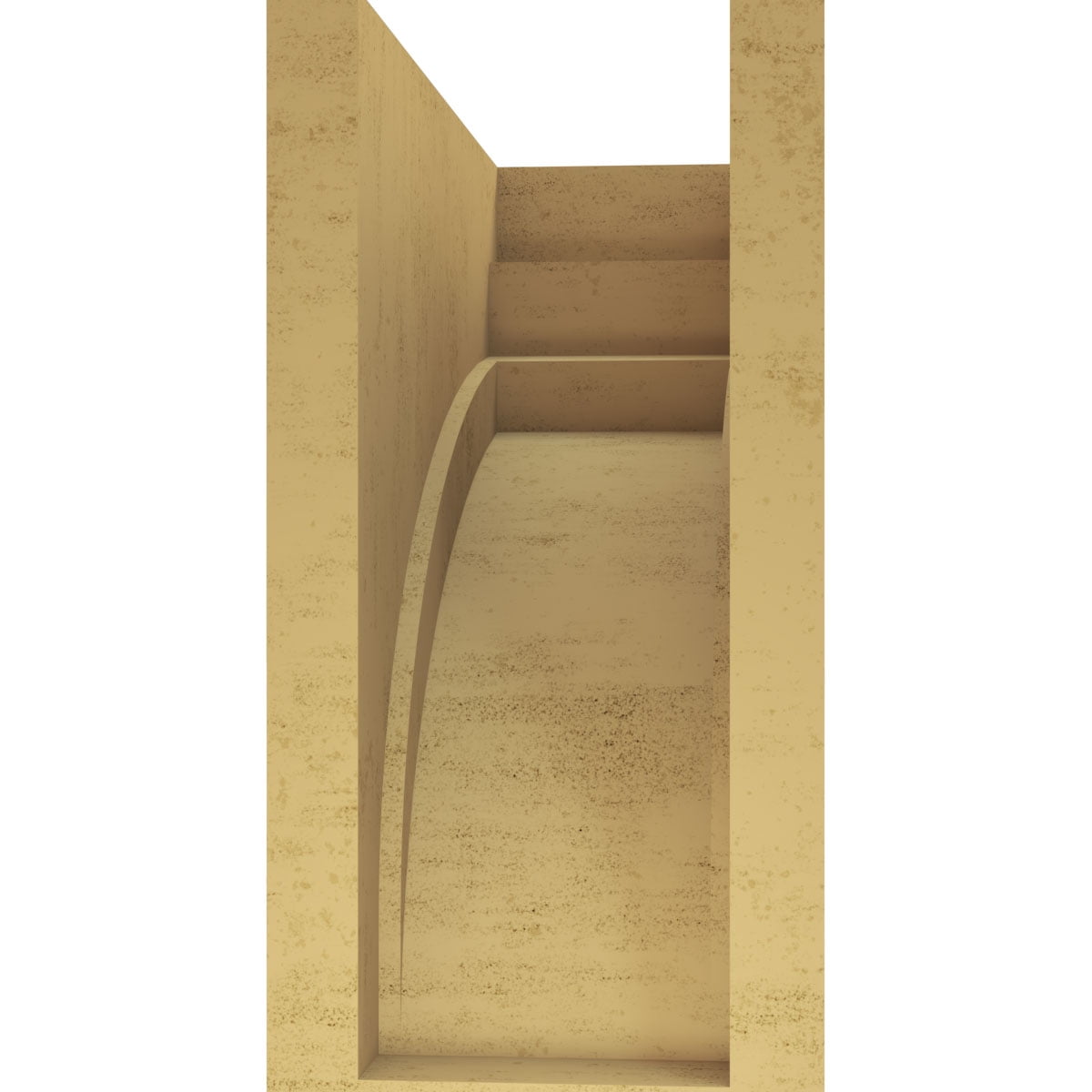 12"W x 24"D x 24"H Classic Rockford Rough Cedar Woodgrain TimberThane Corbel, Primed Tan