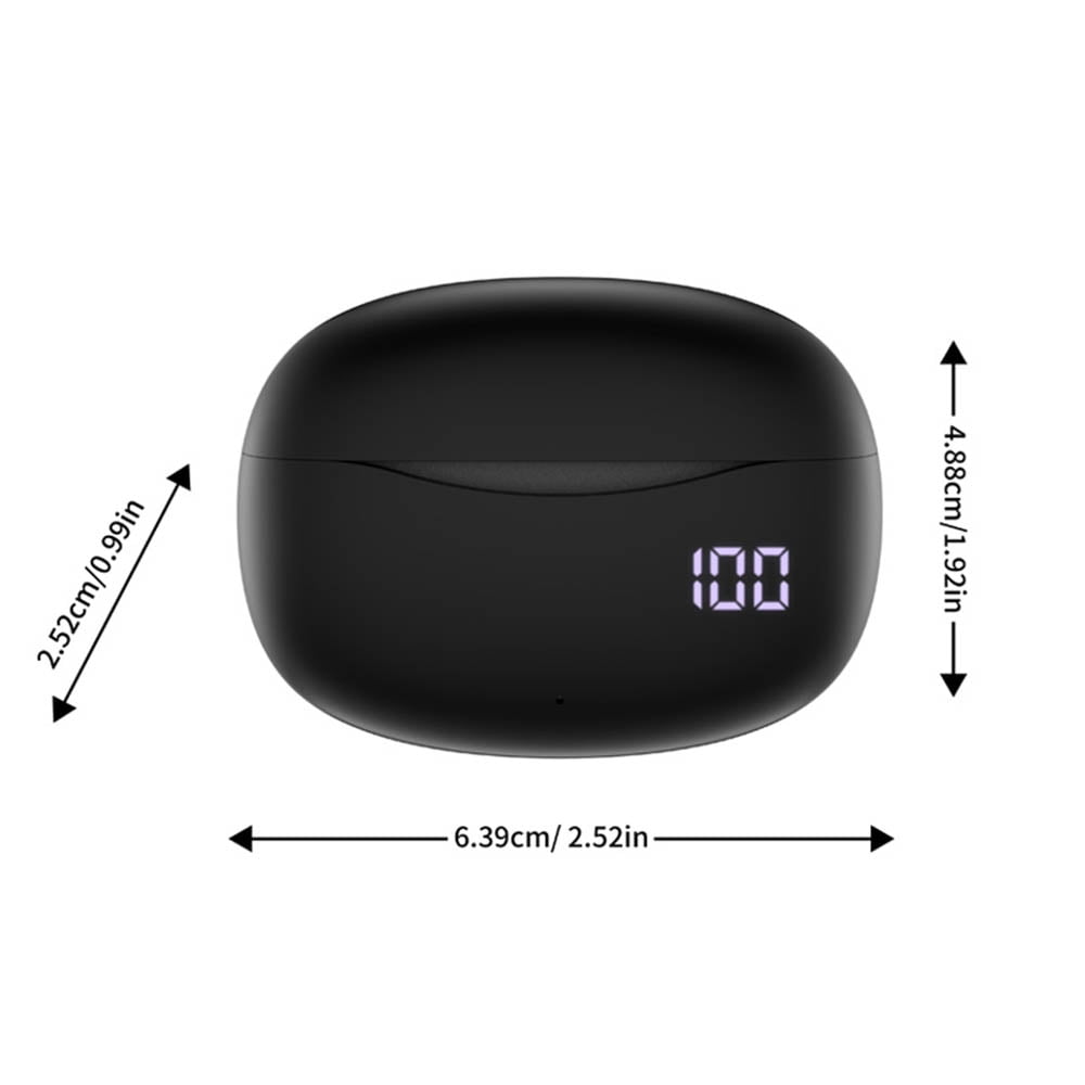SP9D True Wireless Earbuds, Bluetooth 5.3, IPX5 Waterproof, Built-in Mic, LED Display, Wireless Charging Case