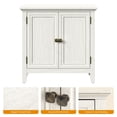 thumbnail image 6 of Storage Cabinet, Kitchen Sideboard Cabinet with Rattan Decor Doors, Accent Buffet Cabinet with Adjustable Storage Shelf, Wood Cabinet Organizer for Hallway, Dining Room, Living Room, White, 6 of 19