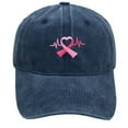 thumbnail image 1 of Cancer Awareness Ribbon Embroidered Baseball Cap Unisex Adjustable Hat for Outdoor Sports Daily Wear Hop Fashion, 1 of 4