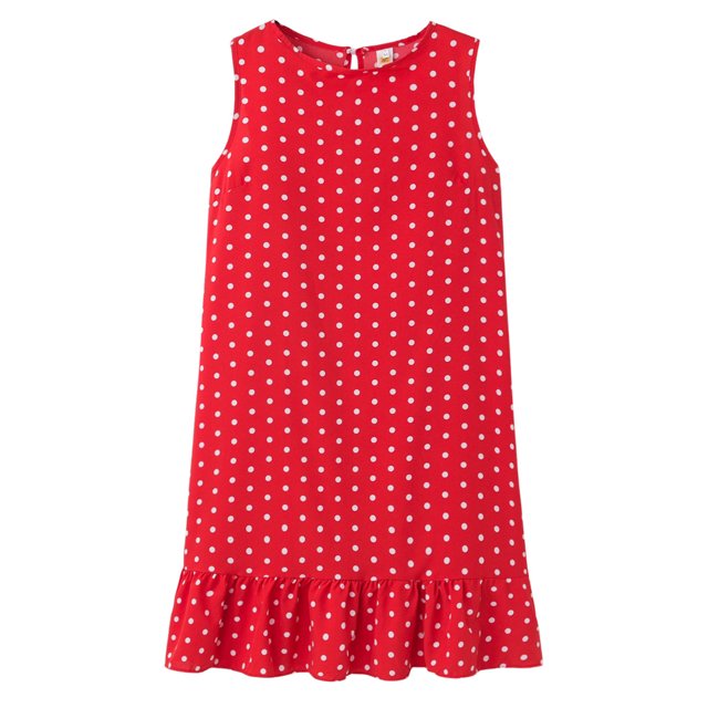 Sonducket Vestido de mujer Punto Ropa sin mangas Ropa suelta Vestido de tanque con volantes sueltos Vestidos Vino rojo S
