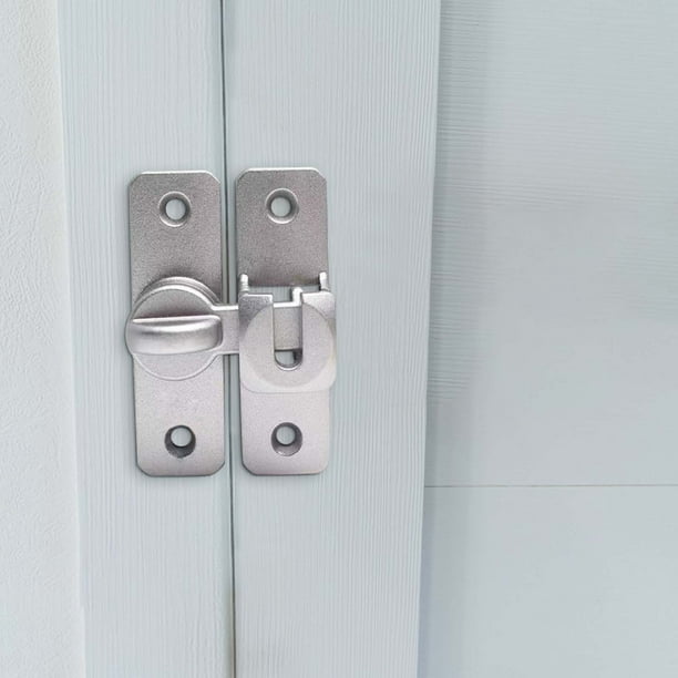 Puerta Puerta Pasador de bloqueo de puerta corrediza de 90 grados Clip de puerta Hebilla de bloqueo de puerta corrediza Hebilla de bloqueo Pestillo y cerrojo de puerta