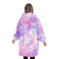 thumbnail image 3 of Manta con capucha de gran tamaño, manta mullida Oodie, sudadera con capucha para niños, manta con capucha y bolsillo frontal grande (7-13 años para niños), 3 of 5