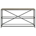 thumbnail image 3 of Evelyn&Zoe Fionn 55" Wide Rectangular Console Table, Blackened Bronze/Antiqued Gray Oak, 3 of 8