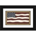 thumbnail image 1 of Shamp, Cindy 32x19 Black Ornate Wood Framed with Double Matting Museum Art Print Titled - Flag, 1 of 4
