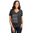 thumbnail image 2 of Best Mimi Ever Women's Fashion Relaxed V-Neck T-Shirt Tee Charcoal Grey Medium, 2 of 3