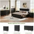 thumbnail image 5 of Luku Wave Fluted 5 Drawer Dresser, 38" Tall Chest of Drawers with Anti-Tip, Wide 4-Tier Wood Nightstand with Metal Legs for Bedroom, Entryway, Small Spaces, 5 of 7