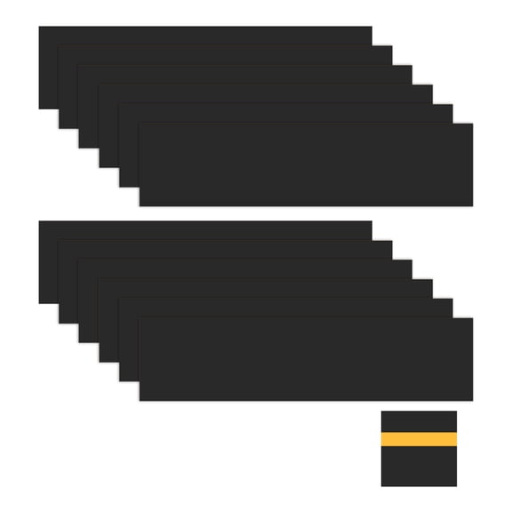 Uxcell 12-Pack Name Plate Engraving Blanks 1.3mm Thick 8x2 Inch Black/Gold