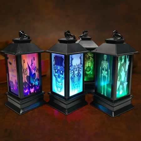 

Electronic Candle Light Hanging Design Battery-poweRed Decorative Plastic Halloween LED Candle Lamp Party Supply Blue Pl