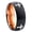 Black And Rose Gold, variant on Crosses Concave Black Tungsten Men Ring 10MM