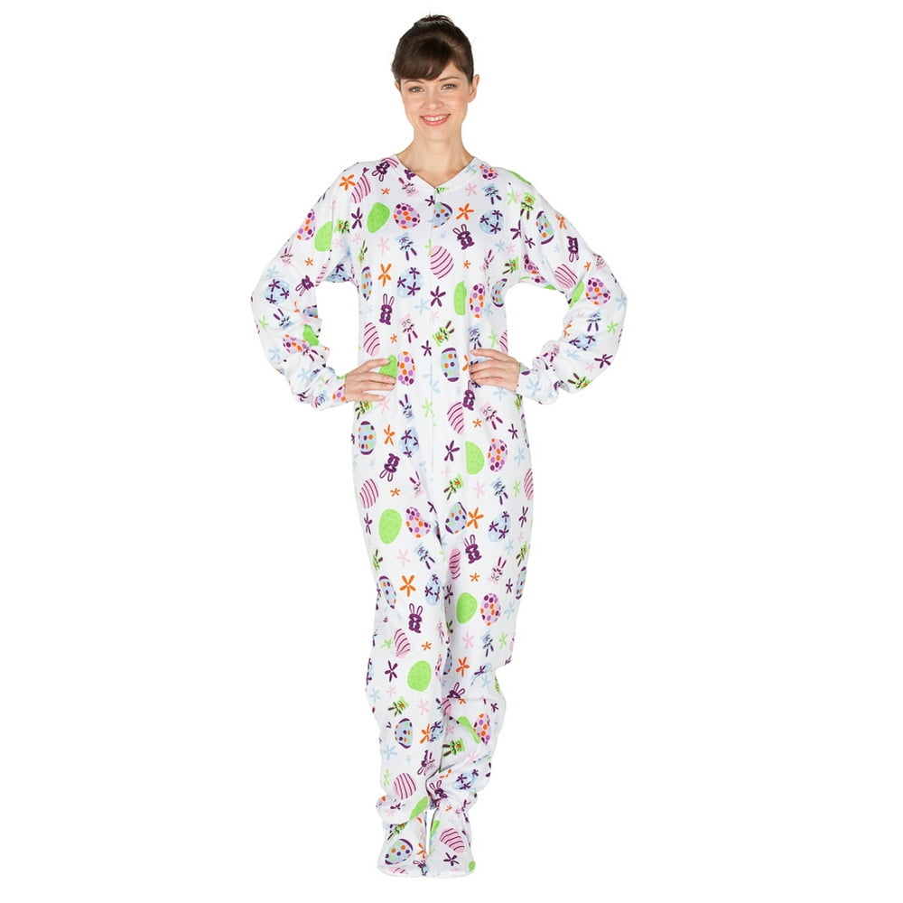 Footed Pajamas Footed Pajamas Easter Eggs Adult Cotton Onesie