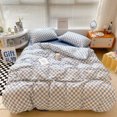 thumbnail image 1 of Simple Pure Blue Cotton Bedding Set, 1 of 5