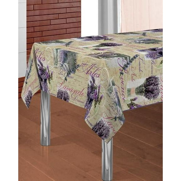 Lavande 100% Polyester, Stain Resistant Tablecloth 78 x 59 inch