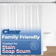 thumbnail image 1 of Cortina de ducha transparente Downluxe 2 PEVA 183x183 cm impermeable, 1 of 7