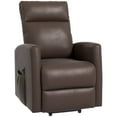 thumbnail image 1 of HOMCOM Power Lift Recliner Chair with Remote Control Side Pocket for Living Room Home Office Study Brown, 1 of 7