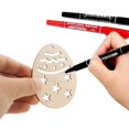 thumbnail image 4 of Juego de 10 adornos de madera para fiesta de Pascua, con forma de huevo tallado, con cuerda, para colgar, para manualidades y álbumes de recortes., 4 of 5