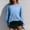 Blue, variant on BLTIBY Womens Open Back Workout Tops Backless Long Sleeve Solid Colour Athletic Shirt Running Crop Top Gym Yoga Tee Casual Loose Orange XXL