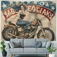 thumbnail image 4 of Orinice  Vintage Girl on Motorcycle Wall Hanging Tapestries 80x60 Inch Tapestry for Bedroom Living Room Dinning Room Dorm Aesthetic Wall Decor 50x40inch, 4 of 6