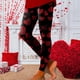 thumbnail image 1 of MKLEKYY Ropa deportiva para mujer, mallas con estampado de San Valentín para mujer, mallas deportivas de control para yoga, mallas para mujer, 1 of 3