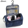 thumbnail image 3 of Spencer Women Men Hanging Travel Toiletry Shaving Bag Portable Waterproof Cosmetics Organizer Kit with Hook for Bathroom Shower "Navy", 3 of 9
