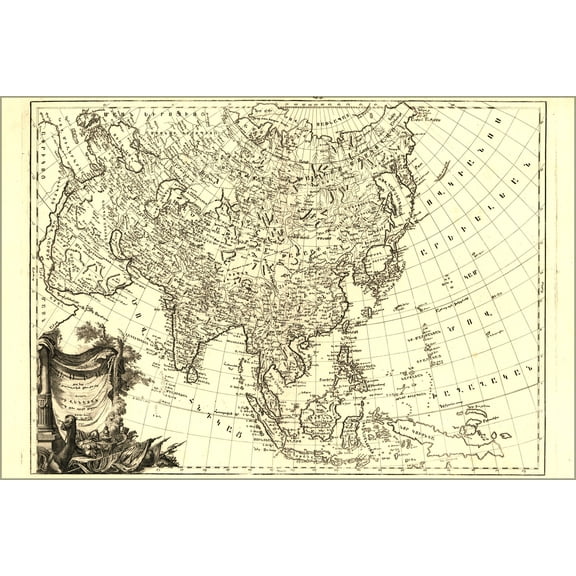 24"x36" Gallery Poster, map of asia 1787 in Armenian
