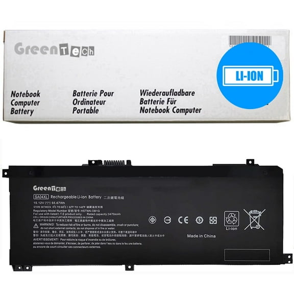 GREENTECH SA04XL BATTERY FOR HP ENVY X360 15-DR, ENVY 15-DS 15.4V 56WH L43267-005 L43248-541