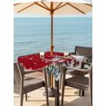 thumbnail image 2 of Outdoor Tablecloth with Umbrella Hole and Zipper, Red Christmas Snowman Square Table Cloth 54x54 Inch Waterproof Tablecloth, Xmas Truck Tree Snowflake Picnic Table Cover for Patio Camping, 2 of 7