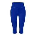 WYMPDSVI Plus Size Capri Leggings with Pockets for Women High Waisted