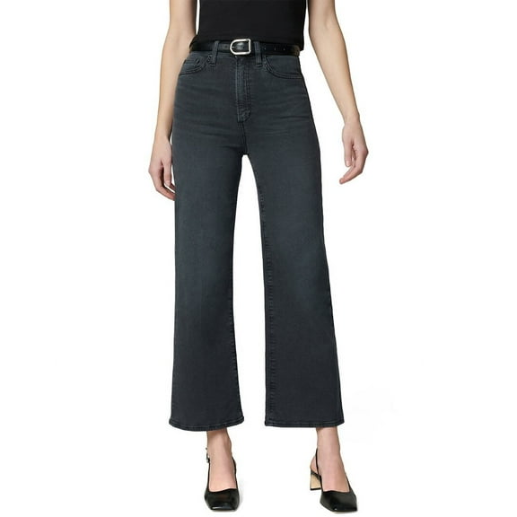 JOE'S Jeans womens The Mia High Rise Wide Leg Ankle Black Cat Jean, 24