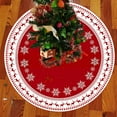 thumbnail image 6 of AuroraX Christmas Tree Skirts Snowflake Faux Velvet Weighted Tree Mat Home Living Room Merry Christmas Festive Decor, 6 of 6
