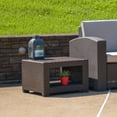 thumbnail image 3 of Flash Furniture Seneca Chocolate Brown Faux Rattan End Table, 3 of 10