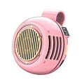 thumbnail image 3 of Mini ventilador con clip, práctico, con 5 velocidades, portátil, con agarre firme, silencioso y recargable para cocina, oficina, dormitorio, viajes y rosa, 3 of 9