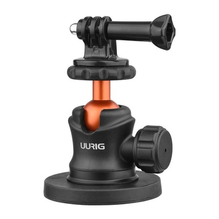 Image of UURIG BH-07 Ball Head Camera Tripod Mount - Magnetic Base Sports Camera Mount Adapter for DJI/11/10/9 Action Cameras