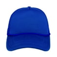 thumbnail image 2 of Toptie 5 Panel Trucker Hat Mesh Back Snapback Hat with Braid for Men & Women-Royalblue, 2 of 8