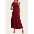 thumbnail image 3 of PRETTYGARDEN Women's 2 Piece Summer Outfits Dressy Casual Knit Short Sleeve Crop Top High Waist Midi Skirt Set, 3 of 8