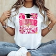 thumbnail image 5 of Boho Senior 2025 T-Shirt, Pink Floral Graduation White Tee for Proud and Stylish Students, 5 of 5