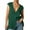Dark Green, variant on Women's Deep V-Neck Knit Sweater Vest - Sleeveless Button-Up Loose Fit Tops