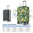 thumbnail image 4 of Susaid Football Doodle Print Elastic Washable Suitcase Cover with Hidden Zipper, Fits 18-32 Inch Luggage for Protection During Travel-Small, 4 of 7