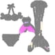 thumbnail image 1 of Conjunto de 3/4 piezas Traje de baño para niñas Conjunto de bikini con cola de sirena Trajes de baño para niños, 1 of 2