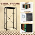thumbnail image 4 of Vaporwave Dresser for Bedroom with 4 Storage Drawers Vibrant Retro Neon Sunset Colorful Rainbow Grid Landscape Dressers Chest of Drawers Steel Framed Fabric Closet Organizers for Dorm Entryway, 4 of 8