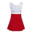 thumbnail image 2 of TTAO Kids Girls Cheer Leader Outfits Sequins Tennis Badminton Sports Dress Suit Red 6, 2 of 7