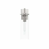 Modway Skylark Modern Style Glass Wall Sconce in Clear/Polished Nickel