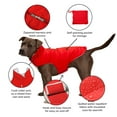 thumbnail image 6 of FurHaven Pet Coat | Water-Repellent Reversible Reflective Puffer Dog Coat, Red, Extra Small, 6 of 12