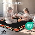 thumbnail image 4 of ODIKA 6'x9' Machine Washable Non-Slip Area Rug, Vintage Ranch Hide Design Southwestern Accent with Natural High Traffic Rug with Pad, Beige, 614019, 4 of 8