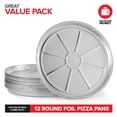 thumbnail image 2 of Bandejas para pizza de aluminio desechables de 12" Stock Your Home, paquete de 12, 2 of 7