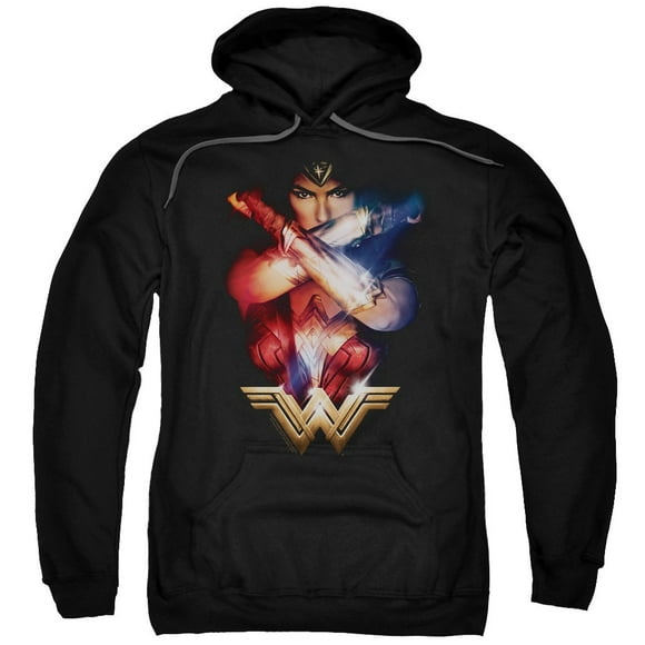 Chandail à Capuchon : Wonder Woman Film - Bras Croisés Chandail à Capuche Taille P Noir