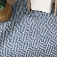 thumbnail image 3 of Geo Diamond Blue/Ivory Handwoven Wool Rug, 8' x 10', 3 of 6