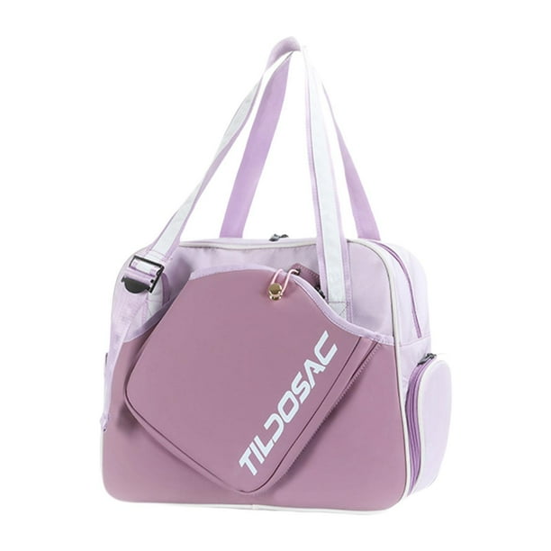 Bolsa de mano para raqueta de pickleball con compartimento para zapatos, raqueta de tenis profesional Púrpura